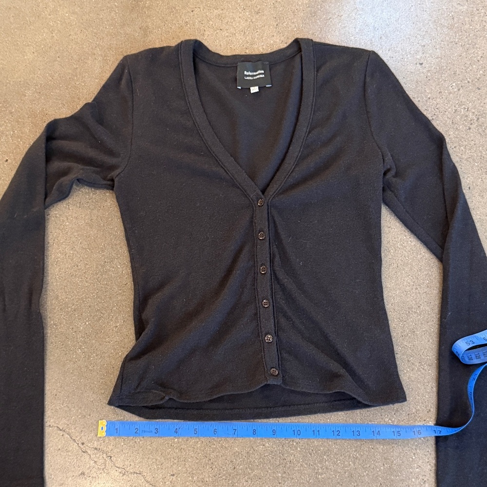 Reformation x Laura Harrier Cardigan - Black - Women's Small
